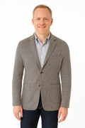 Textured Knit Blazer in Gray