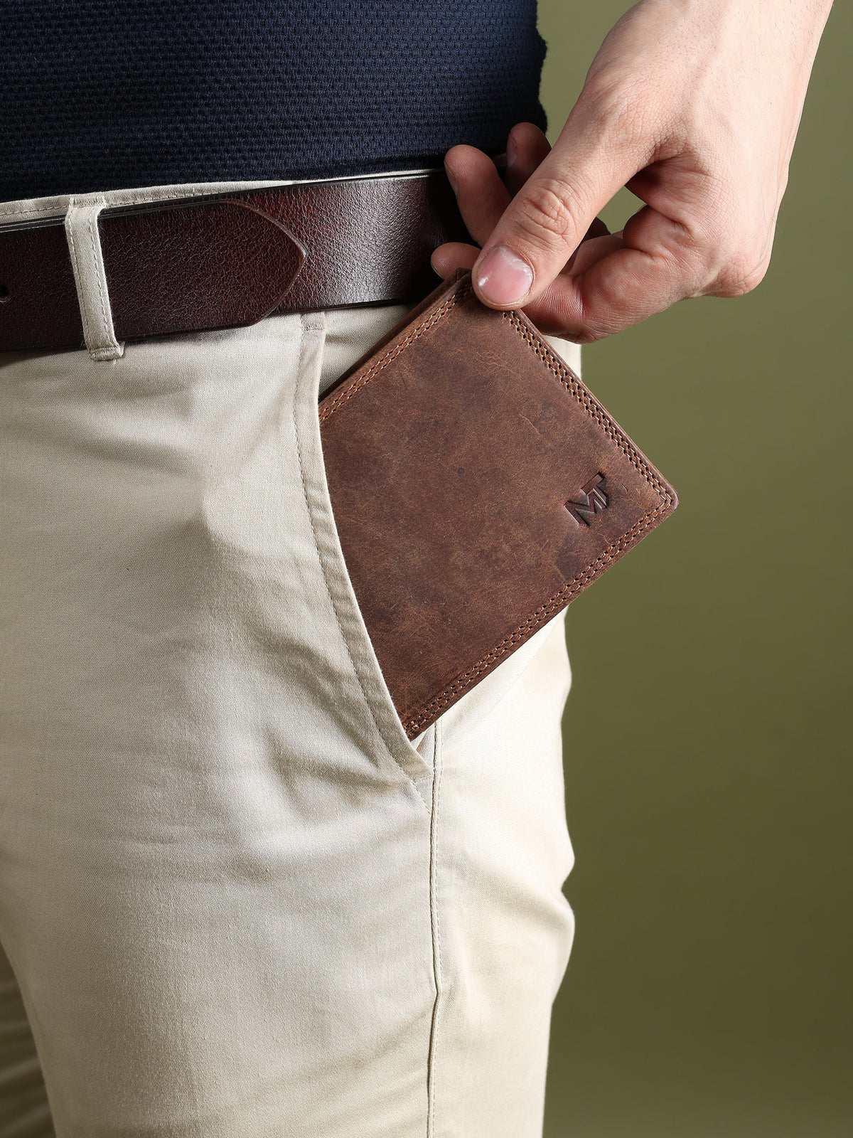 Buffalo Leather Wallet — Hunter