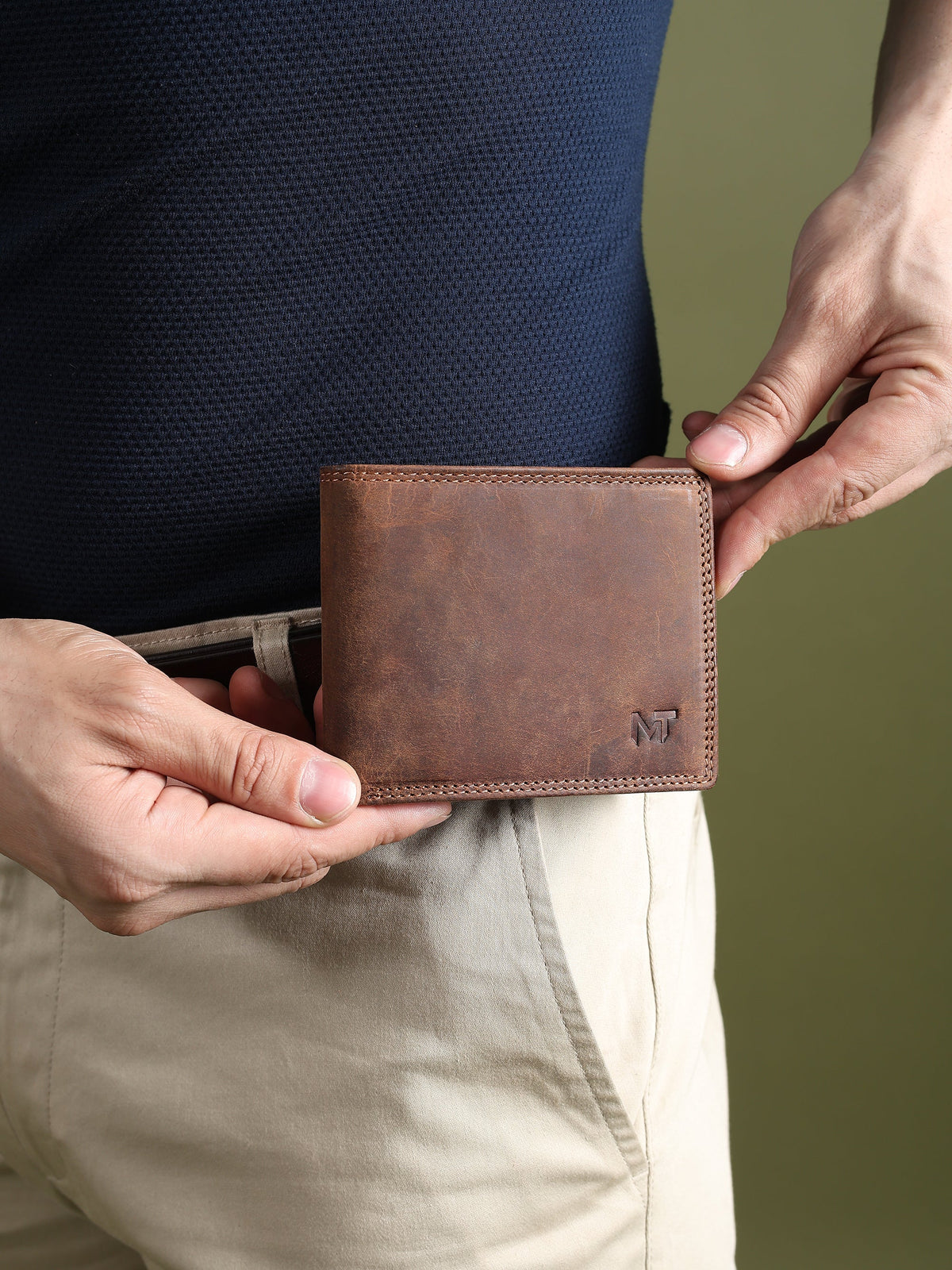 Buffalo Leather Wallet — Hunter