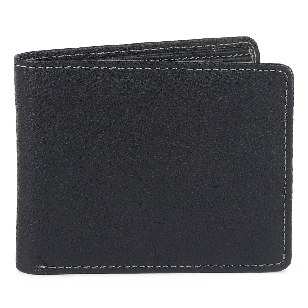 Black Textured Leather Wallet