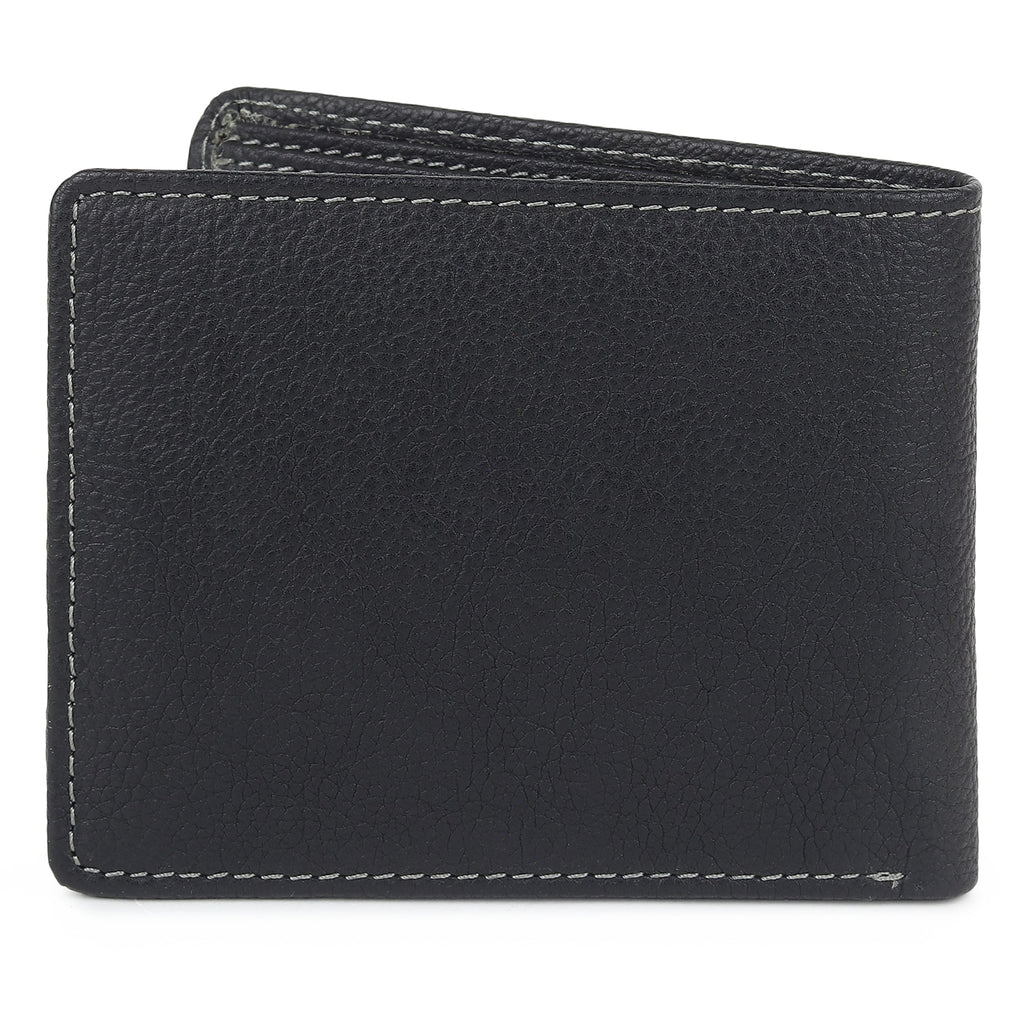 Black Textured Leather Wallet