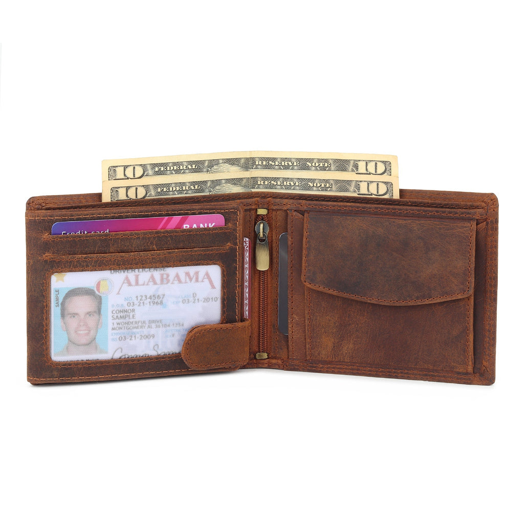 Buffalo Leather Wallet — Hunter